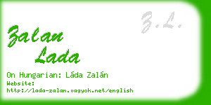 zalan lada business card