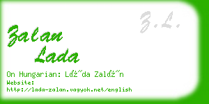 zalan lada business card